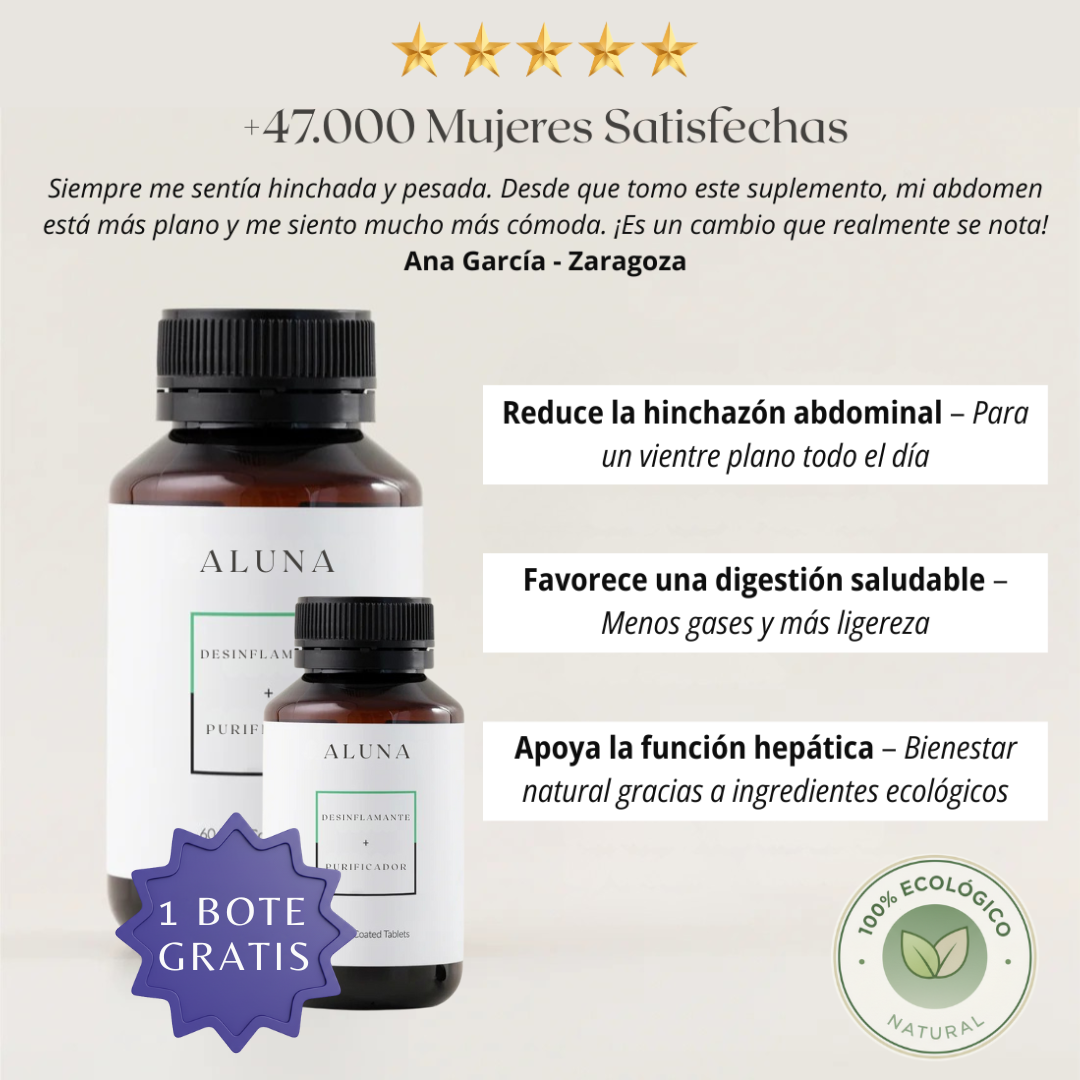 Pack 2x1 Fórmula Desinflamante y Purificadora ALUNA™ | Best Seller 2025