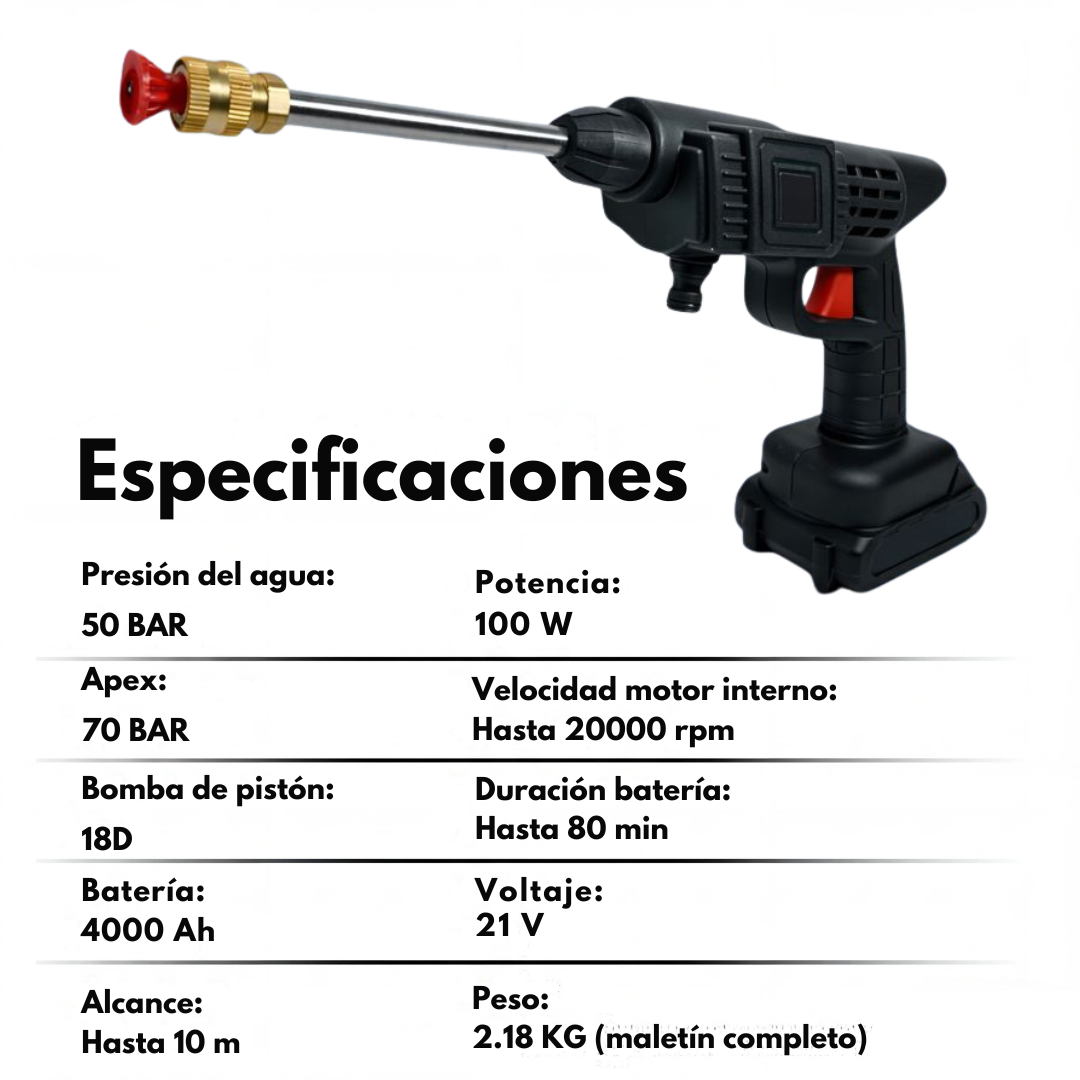 HydroJet Aluna™ | Pistola De Alta Presión